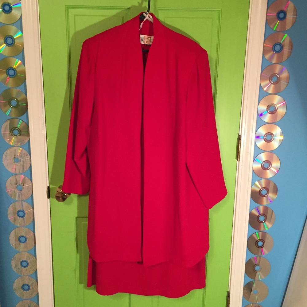 Red Dress with Jacket